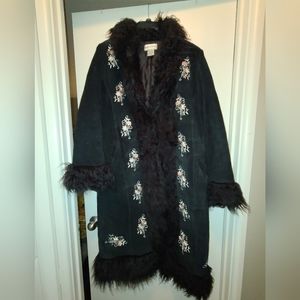 Long Suede women's coat
